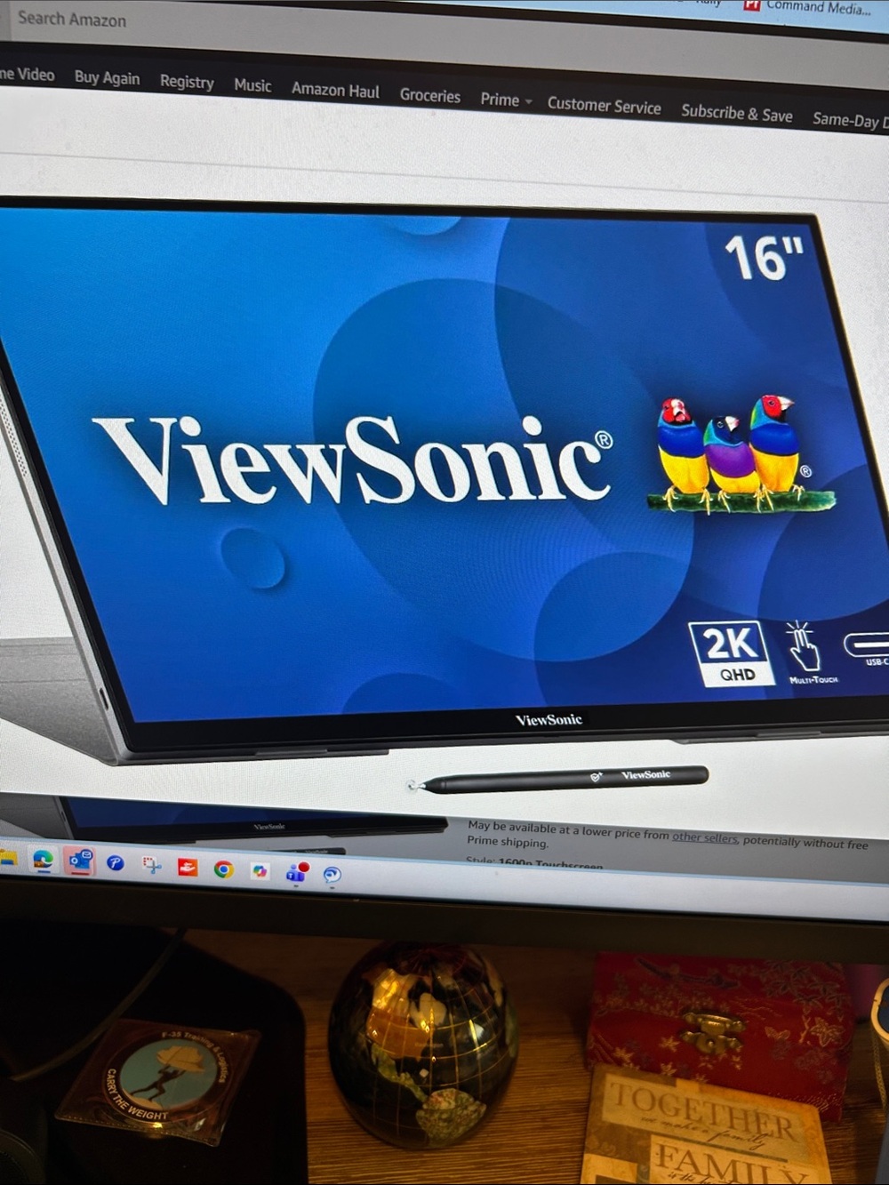 ViewSonic 16" 2K l portable Monitor -